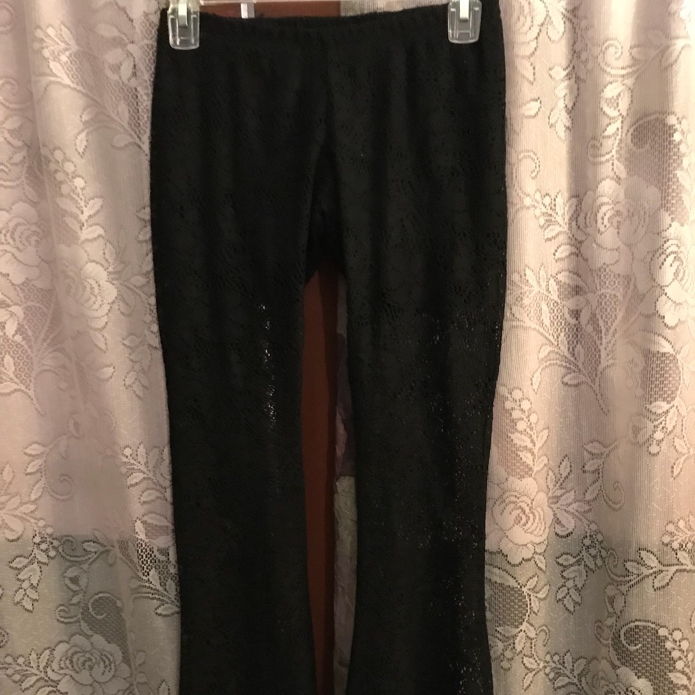 Black See Through Lace Pants